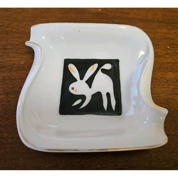 Other - Vintage Japan Ucagco China Rabbit MCM White Porcelain Ashtray Ash TRAY
